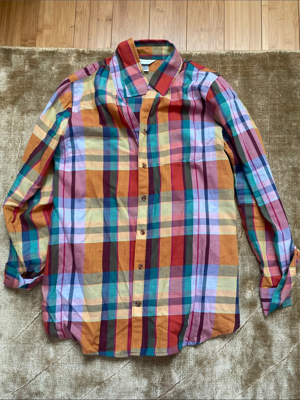 Multicolor Plaid Button-Up Shirt